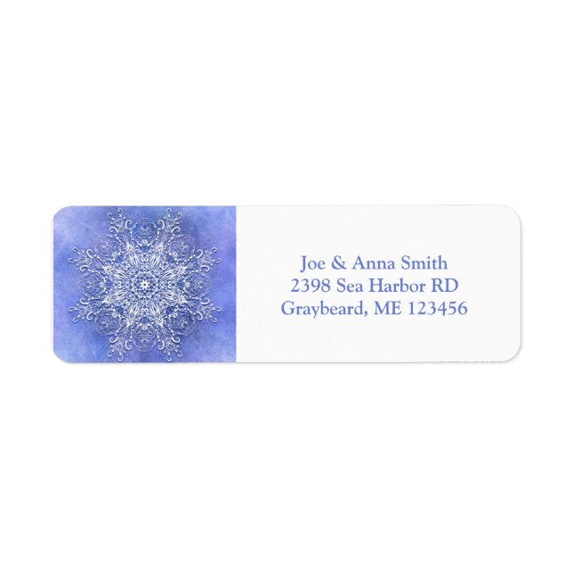 Ethnic retro floral Mandala Label (Front)