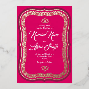 Ethnic Rich Decor Foil Invitation