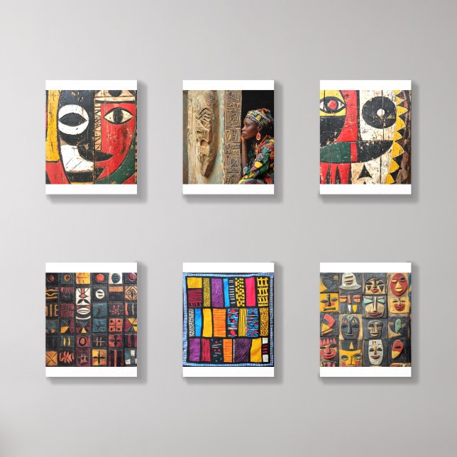 Ethnic rigid canvas wall photo poster foam core photo tile  (Front Set)