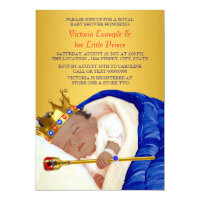 Ethnic Royal Prince Baby Shower Card