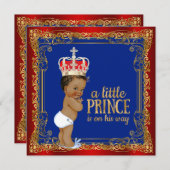 Ethnic Royal Prince Baby Shower Invitation (Front/Back)
