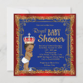 Ethnic Royal Prince Baby Shower Invitation (Back)