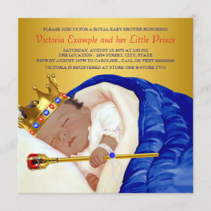Ethnic Royal Prince Baby Shower Invitation