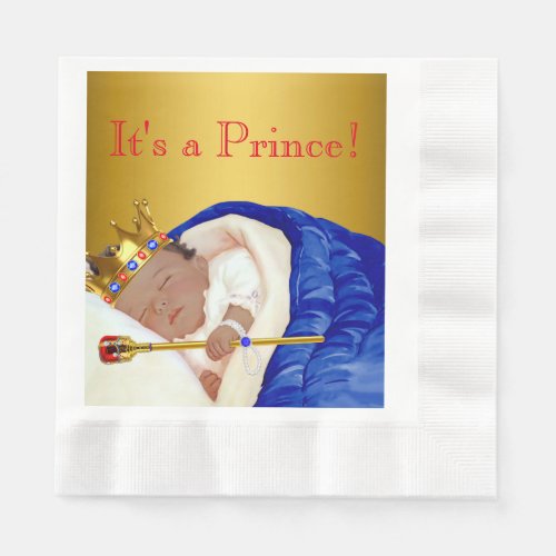 Ethnic Royal Prince Baby Shower Paper Napkins