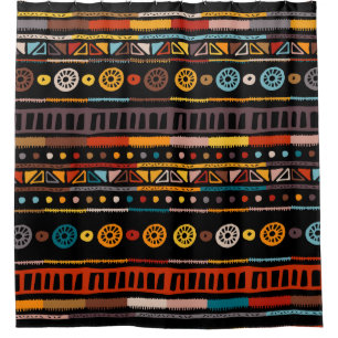 Ethnic seamless in native style. pattern with Amer Shower Curtain