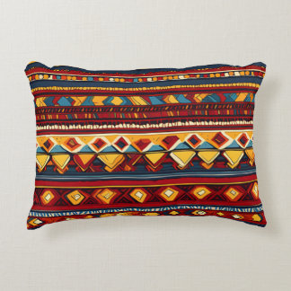 Ethnic seamless pattern accent pillow