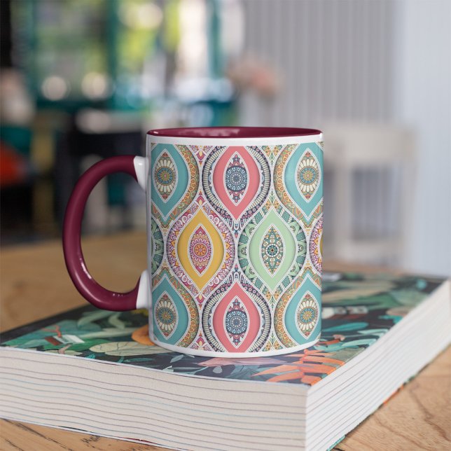 Ethnic Seamless Pattern Native Indian Floral Mug (Creator Uploaded)
