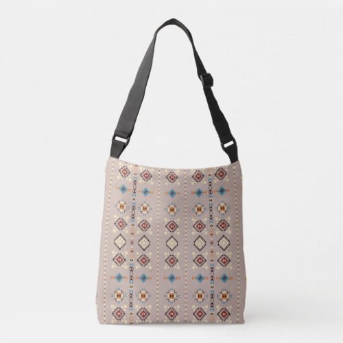 Ethnic seamless tribal pattern crossbody bag