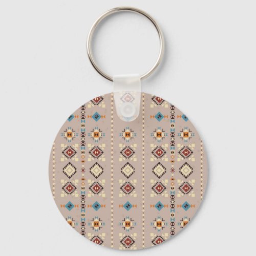 Ethnic seamless tribal pattern keychain