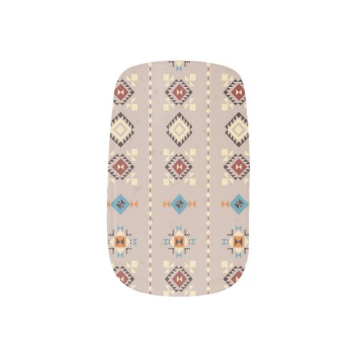 Ethnic seamless tribal pattern minx nail art