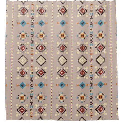 Ethnic seamless tribal pattern shower curtain