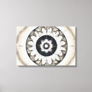 Ethnic Shapes Modern Colorful Wrapped Art Canvas P Print