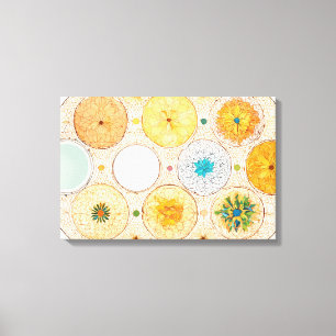 Ethnic Shapes Modern Colorful Wrapped Art Canvas P Print