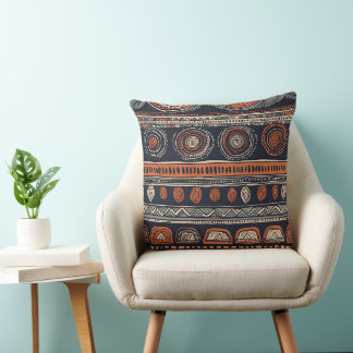 ethnic simple background throw pillow