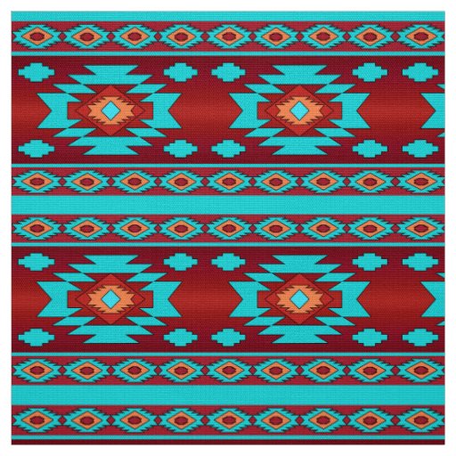Ethnic Southwestern Geometric Pattern Fabric