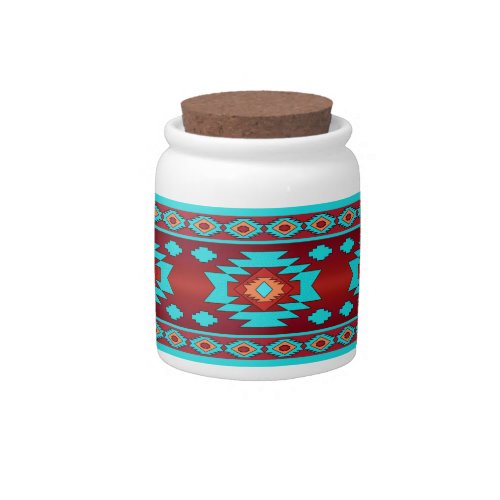 ethnic southwestrn geometric pattern candy jar