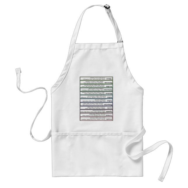 "Ethnic" Spice Chart Adult Apron (Front)