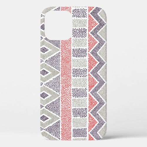 Ethnic Striped Tribal Handmade Vintage iPhone 12 Case