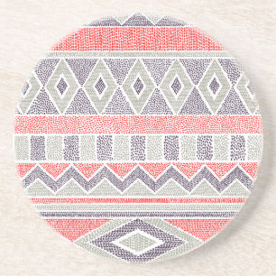 Ethnic Striped Tribal: Handmade Vintage Coaster