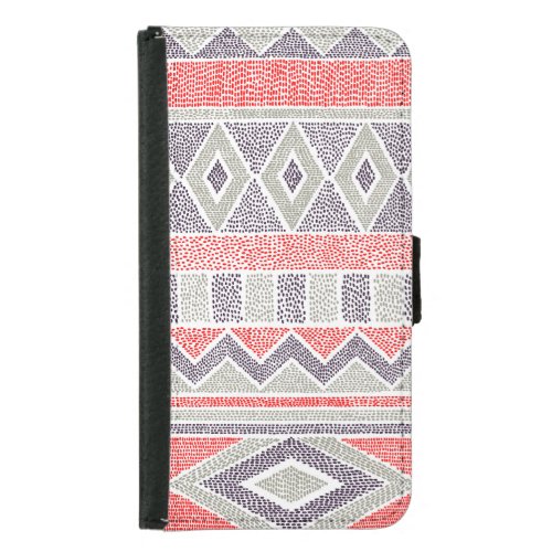Ethnic Striped Tribal Handmade Vintage Samsung Galaxy S5 Wallet Case