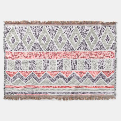 Ethnic Striped Tribal Handmade Vintage Throw Blanket