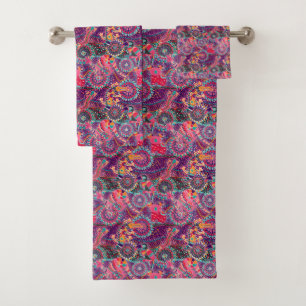 Ethnic Style Animal Pattern Bath Towel Set