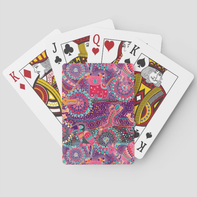 Ethnic Style Animal Pattern Poker Cards (Back)
