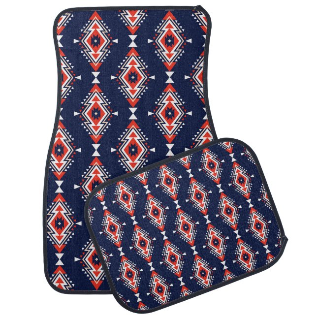 Ethnic style, geometric seamless pattern. car floor mat (Set)