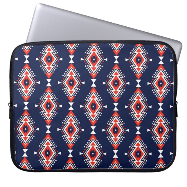 Ethnic style, geometric seamless pattern. laptop sleeve (Front)