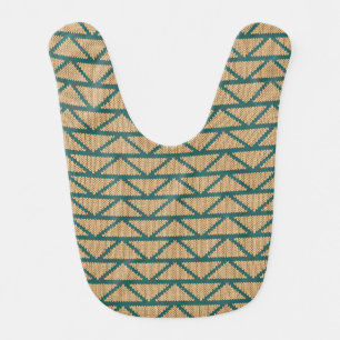 Ethnic Style Knitted Pattern Baby Bib