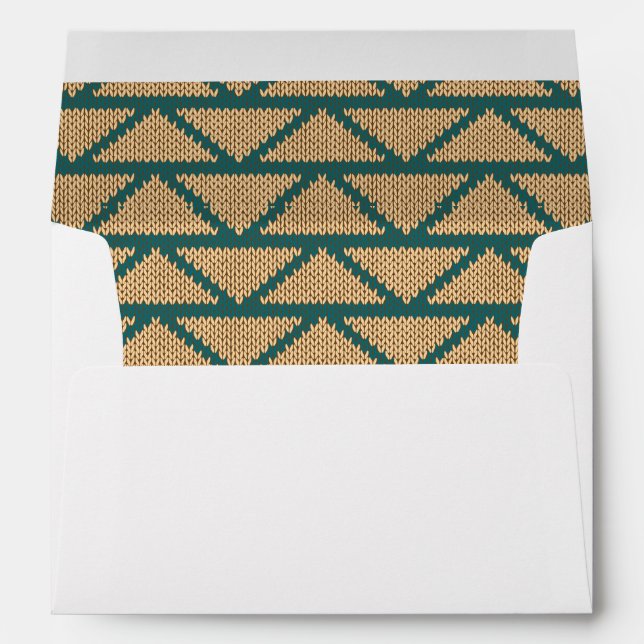Ethnic Style Knitted Pattern Envelope (Back (Bottom))