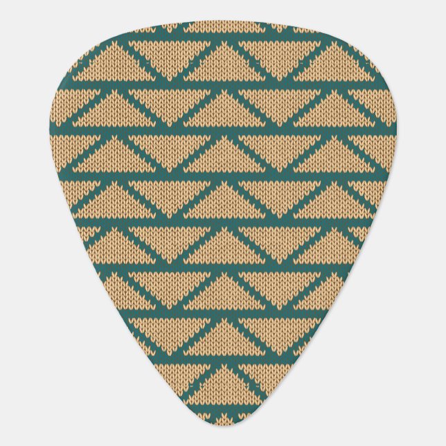 Ethnic Style Knitted Pattern Guitar Pick (Front)