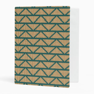 Ethnic Style Knitted Pattern Mini Binder