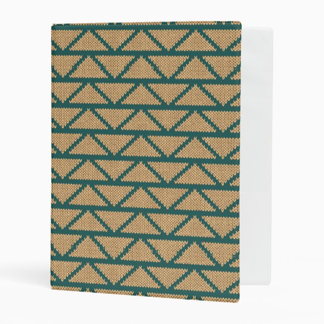 Ethnic Style Knitted Pattern Mini Binder (Front/Inside)