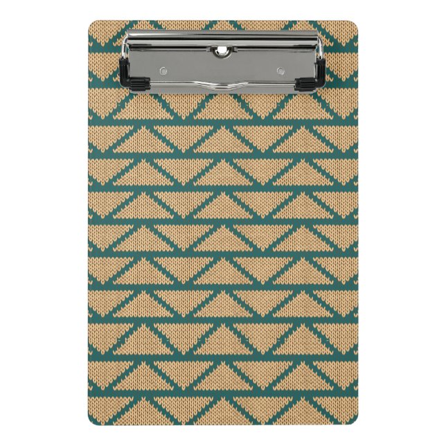 Ethnic Style Knitted Pattern Mini Clipboard (Front)