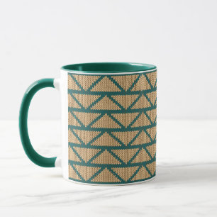 Ethnic Style Knitted Pattern Mug