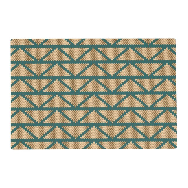 Ethnic Style Knitted Pattern Placemat (Front)