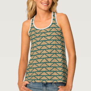 Ethnic Style Knitted Pattern Tank Top