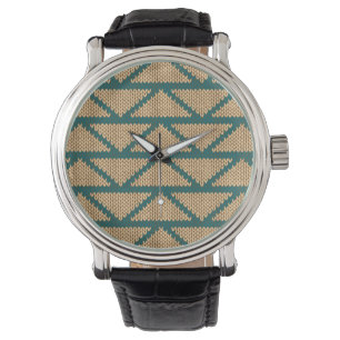Ethnic Style Knitted Pattern Watch