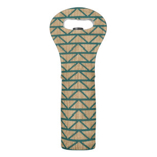 Ethnic Style Knitted Pattern Wine Bag