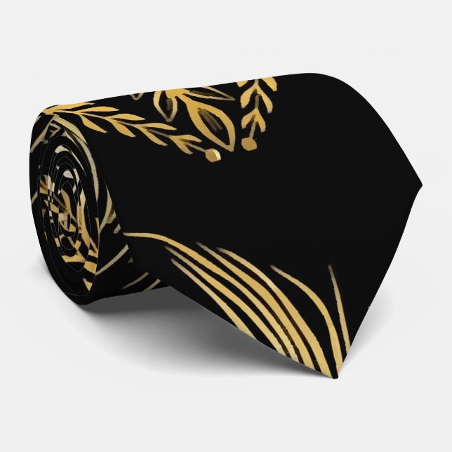 ethnic style peacock feather seamless pattern neck tie (Rolled)