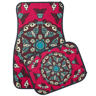 Ethnic style, vintage decorative seamless texture. car floor mat