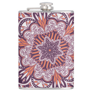 Ethnic style, vintage decorative texture. flask