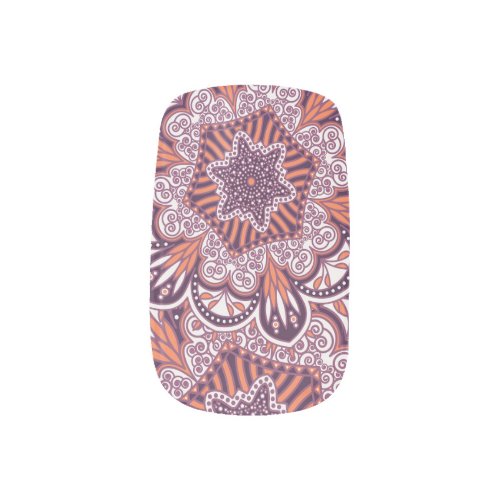 Ethnic style vintage decorative texture minx nail art