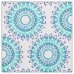 ethnic teal mandala. fabric