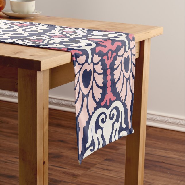 Ethnic Traditional Indian Mandala Mosaic Pattern Short Table Runner (In Situ)