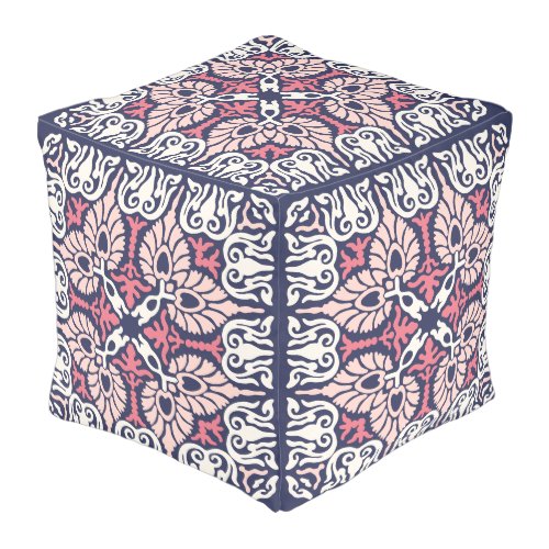 Ethnic trendy geometrical indian oriental style  pouf