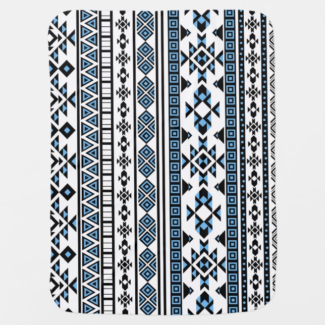 Ethnic Triangle Geometric Navajo Pattern Baby Blanket (Front)