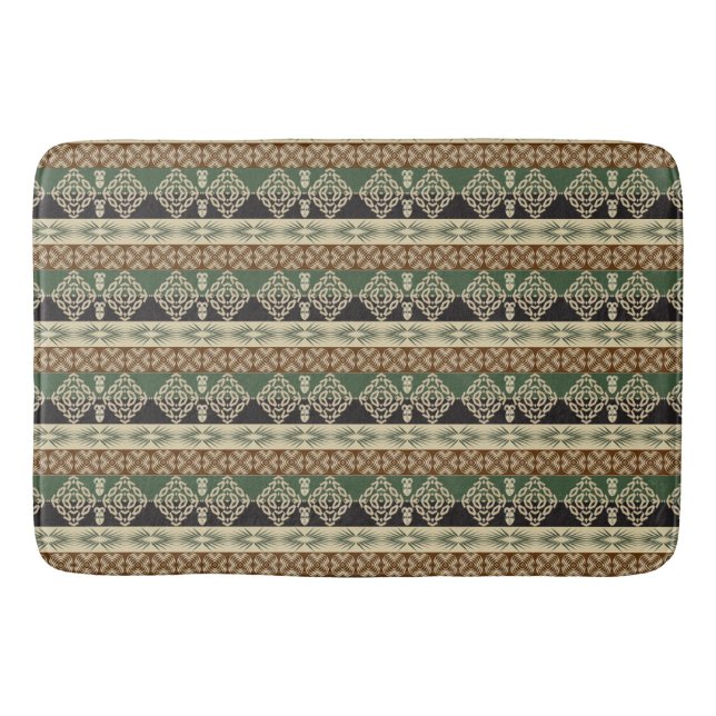ethnic tribal african pattern bathroom mat (Front)