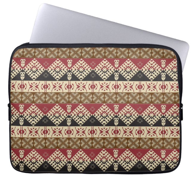 ethnic tribal african pattern laptop sleeve (Front)